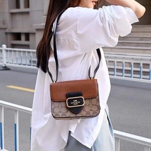 NWT - COACH Morgan Square Crossbody Bag In Colorblock Signature Canvas - CL462